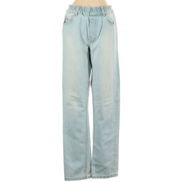 Caroline Constas Denim - CAROLINE CONSTAS Remi Pant elastic waist straight leg jeans light bleach Size 25